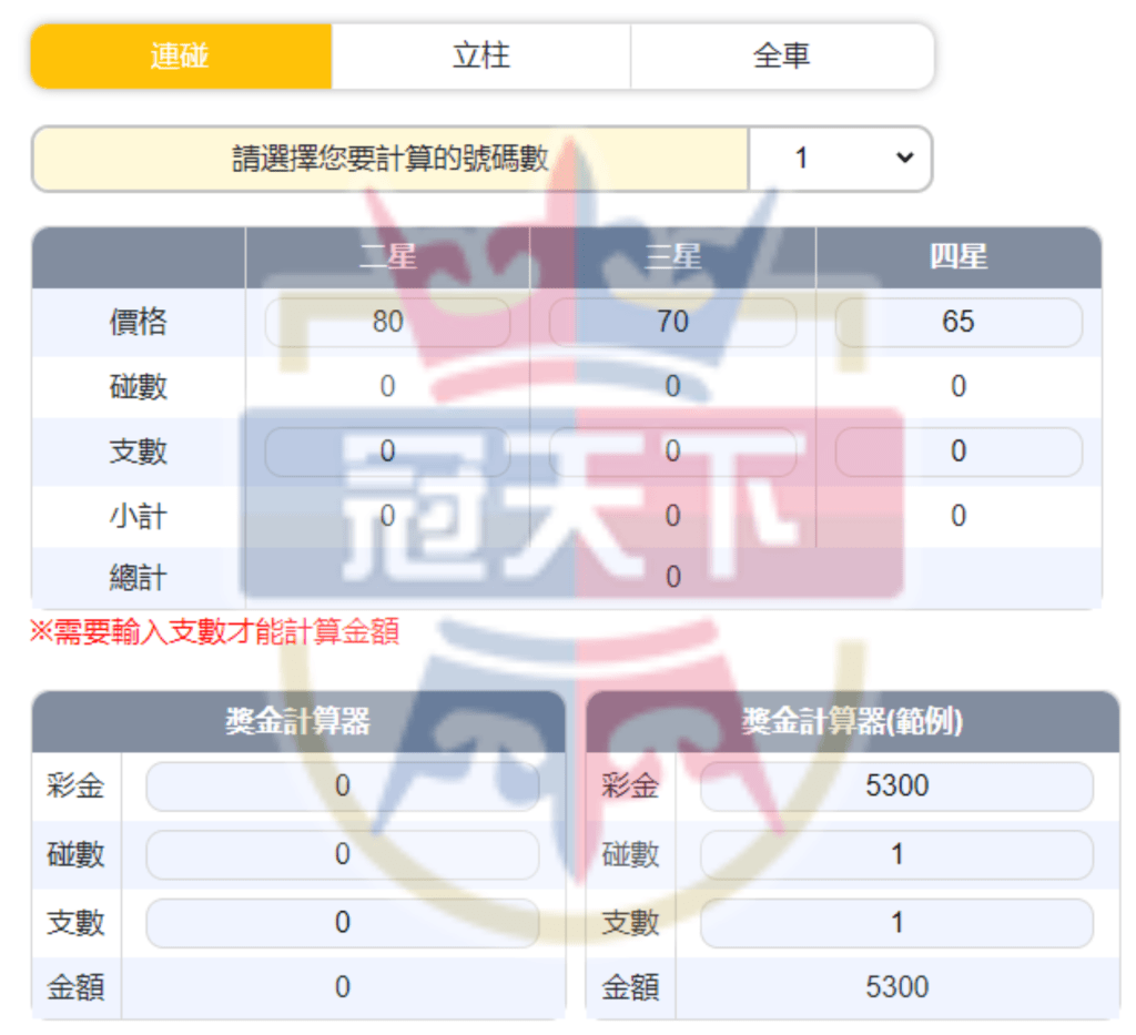 碰數計算器