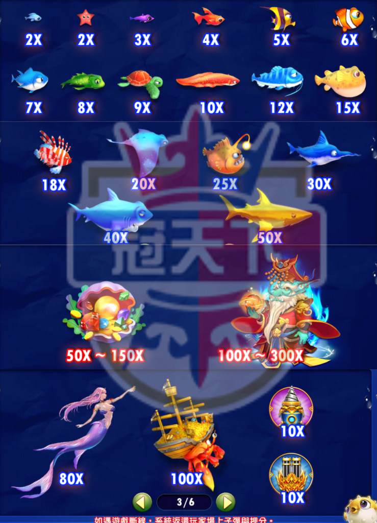 捕魚機魚種