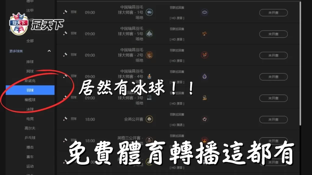 小戴羽球轉播